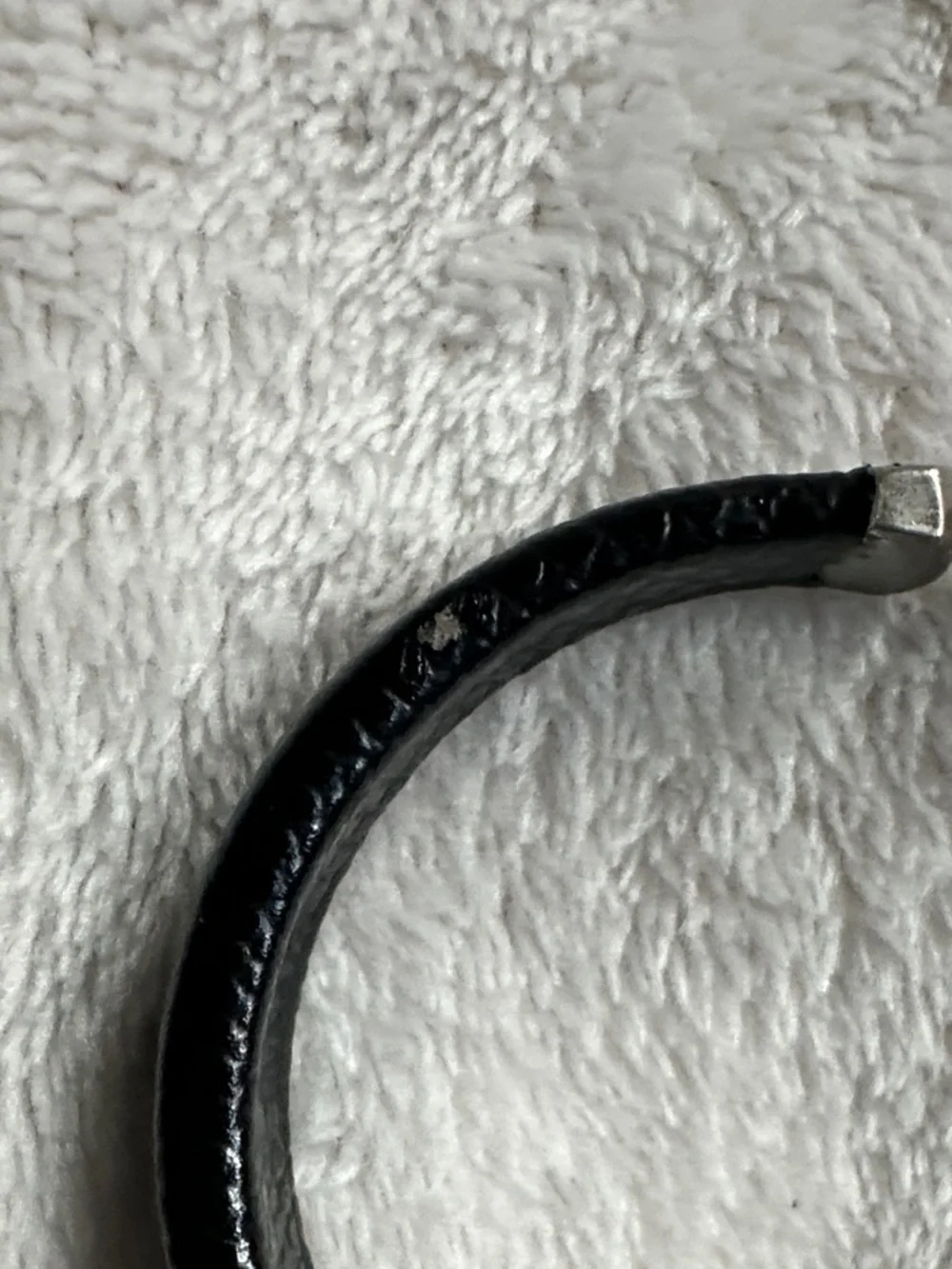 Eikon Black Snakeskin Leather Bangle Cuff Watch NWOT w/New Battery